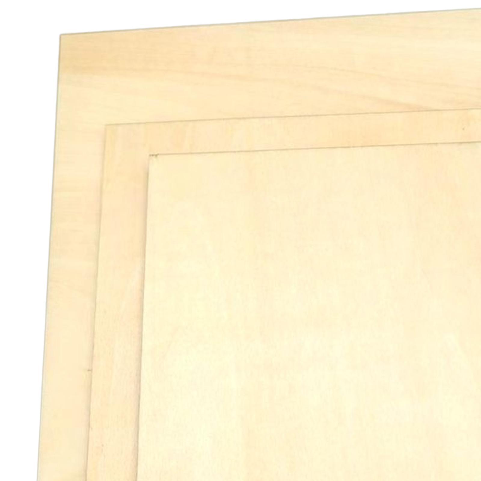 12Pcs/Set Wood Board Unfinished Panel Kit 3 Sizes Gallery Wood Veneer Sheets Art Boards Painting Board for Sand Table Model Painting Drawing
