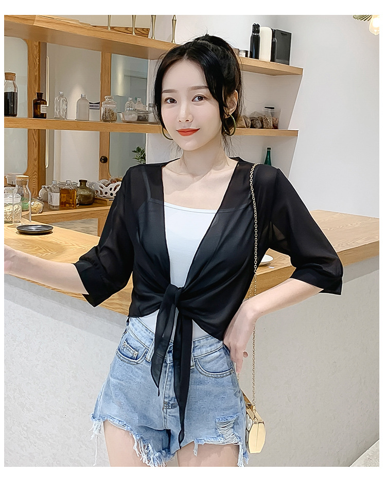 [ĐẸP &amp; RẺ VÔ ĐỊCH] Áo khoác voan cột tà 01 chất vải đẹp, mềm mại, thoáng mát, khoác nhẹ bên ngoài, thanh lịch C134