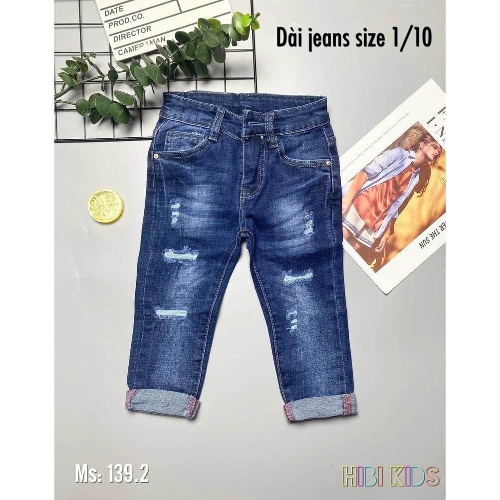 Quần jeans dài cho bé trai phối đồ đi chơi đi tiệc phong cách đẹp size 12-25kg hàng co giãn thoải mái