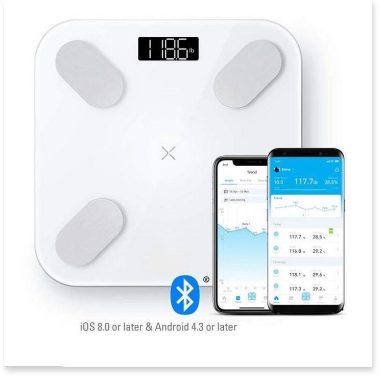 Cân sức khỏe điện tử được kết nối với điện thoại của bạn (iOS 8 và Android 4.3 trở lên)