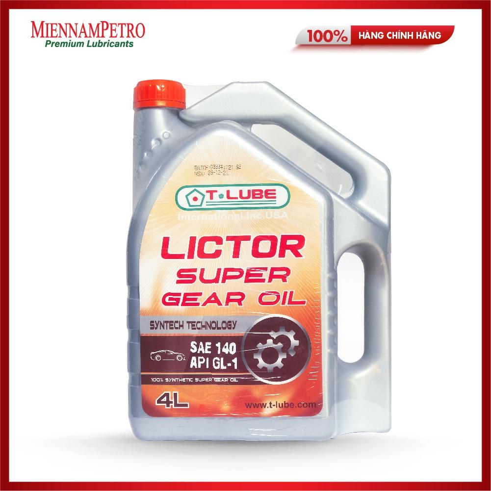Dầu Nhớt Tlube Lictor Super Gear oil SAE 140 API GL-1 4L MiennamPetro Bảo Vệ Hộp Số Các Dòng Xe Ô Tô, Xe Bán Tải