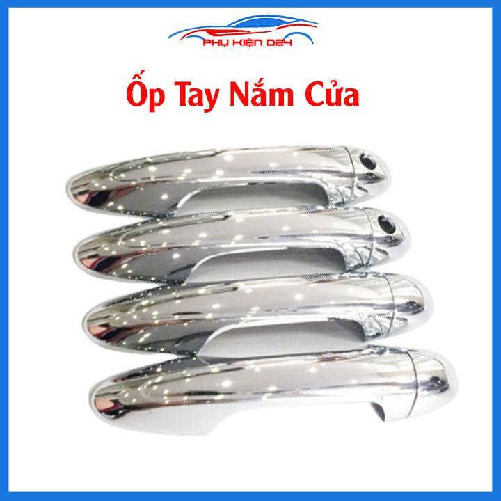 Ốp tay hõm mạ crom Hilux Revo sáng bóng chống trầy bảo vệ cửa xe ô tô