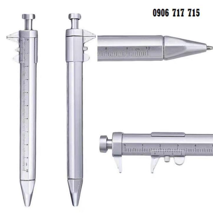 Bút Bi Hình Thước Kẹp Cơ Khí 10cm tiện dụng