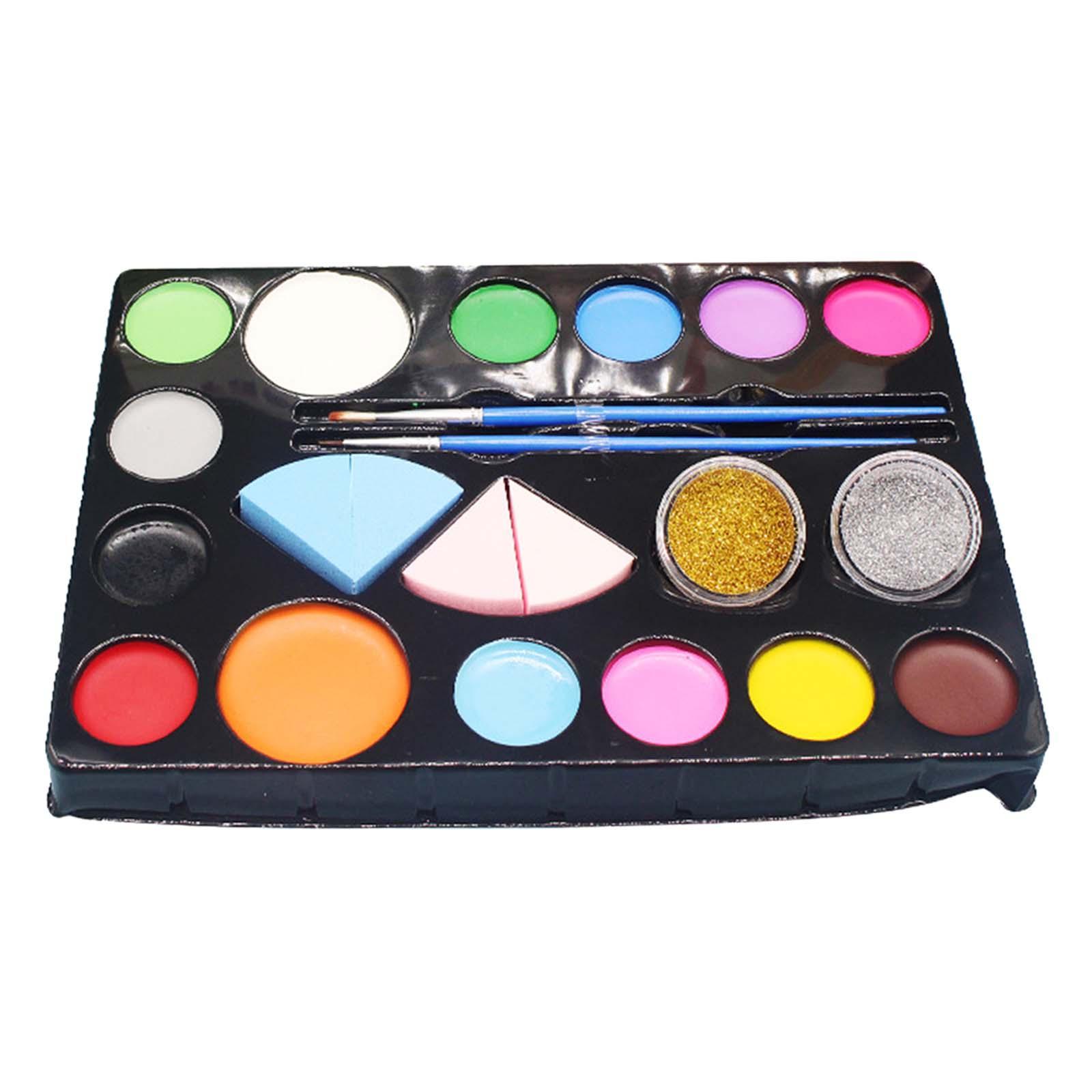 Face Paint Set Facepaint Makeup Set Professional with Sponge and Brushes Face Body Paint Oil Face Painting Set for Theatre Costume Halloween