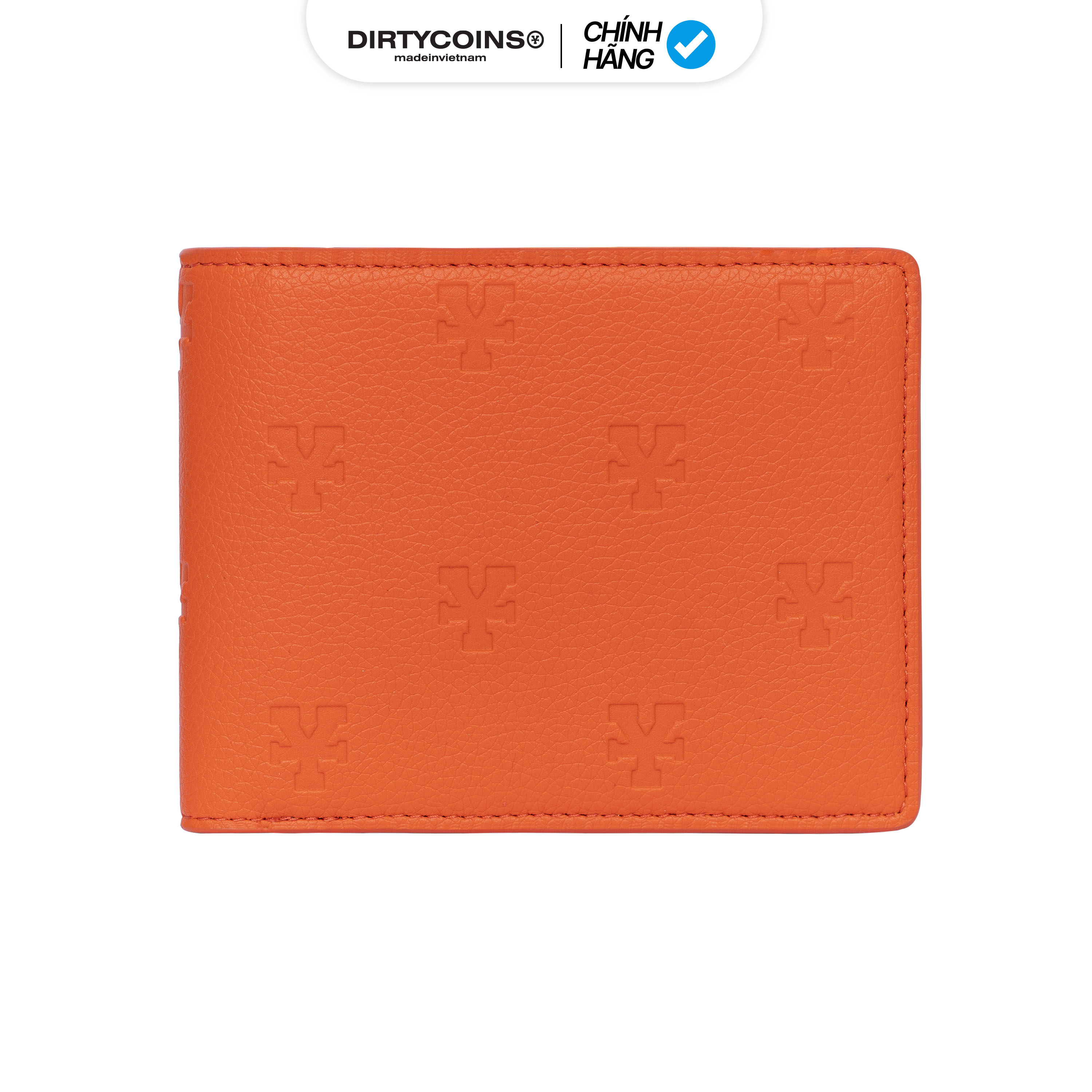 Ví DirtyCoins Fold Wallet Y Pattern Embossed - Orange
