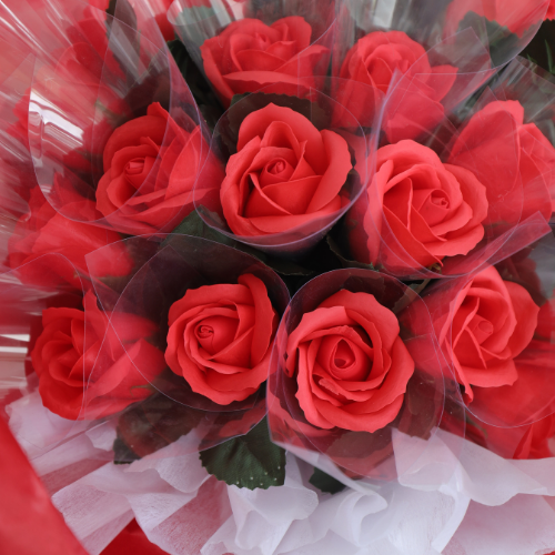 Bó hoa hồng sáp 20 bông đỏ