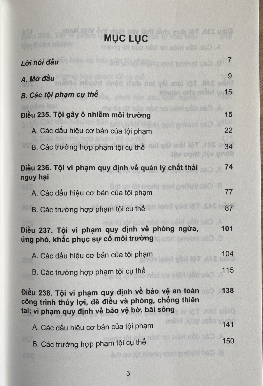 Hình ảnh Bình Luận Bộ Luật Hình Sự Năm 2015 - Phần Các Tội Phạm Chương XIX  Các Tội Phạm Về Môi Trường