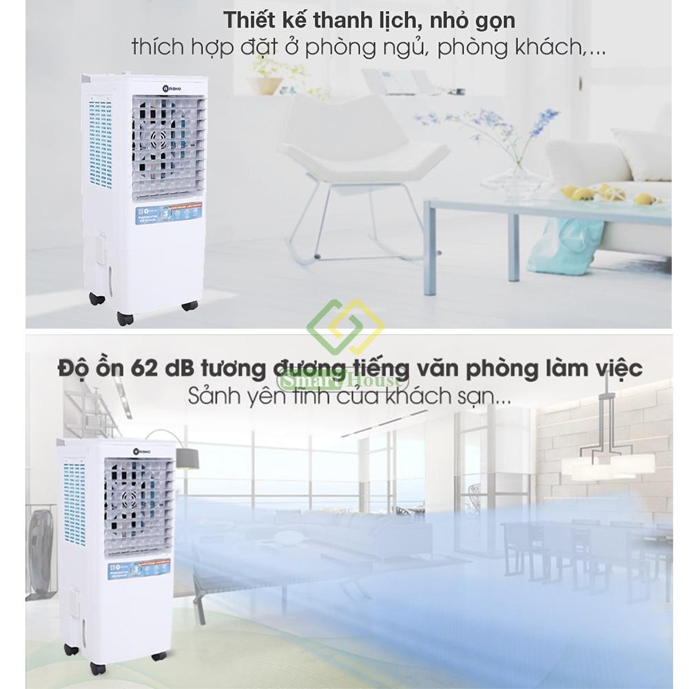 Quạt hơi nước điều hòa làm lạnh Không Khí Mishio 30L-80W  Tăng Cường Độ Ẩm Hiệu Quả - Hàng Chính Hãng