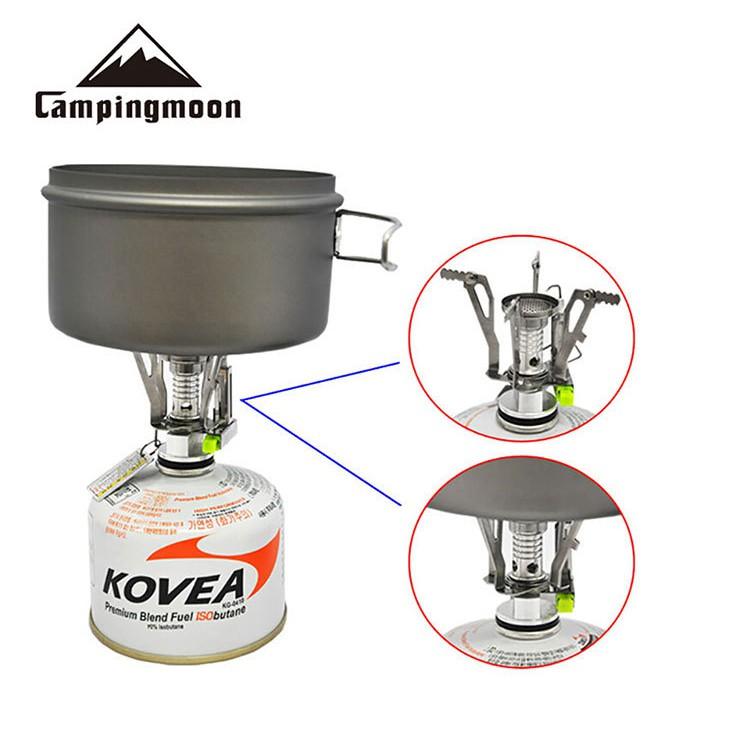 Bếp gas mini gấp gọn có hộp đựng nấu ăn cắm trại dã ngoại du lịch chính hãng Campingmoon