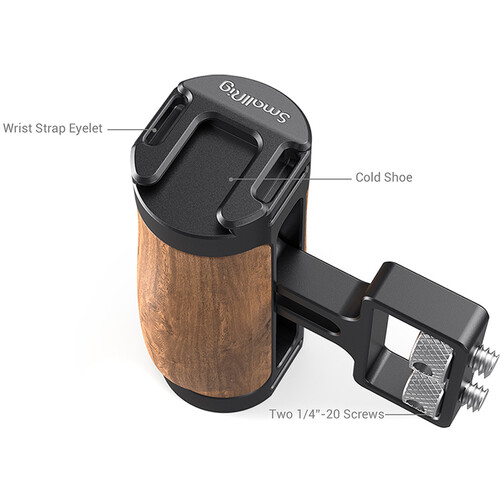 Tay cầm gỗ SmallRig Wooden Mini Side Handle (1/4”-20 Screws) 2913 - Hàng nhập khẩu