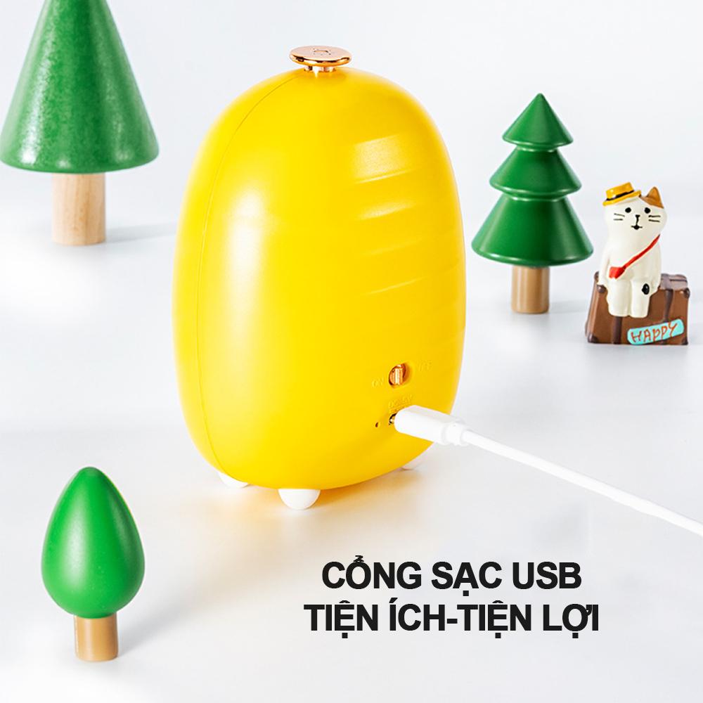 Đèn ngủ decor hình thú cưng M1148, đèn trang trí phòng ngủ dễ thương cho bé cổng sạc USB công suất 3W-K1837