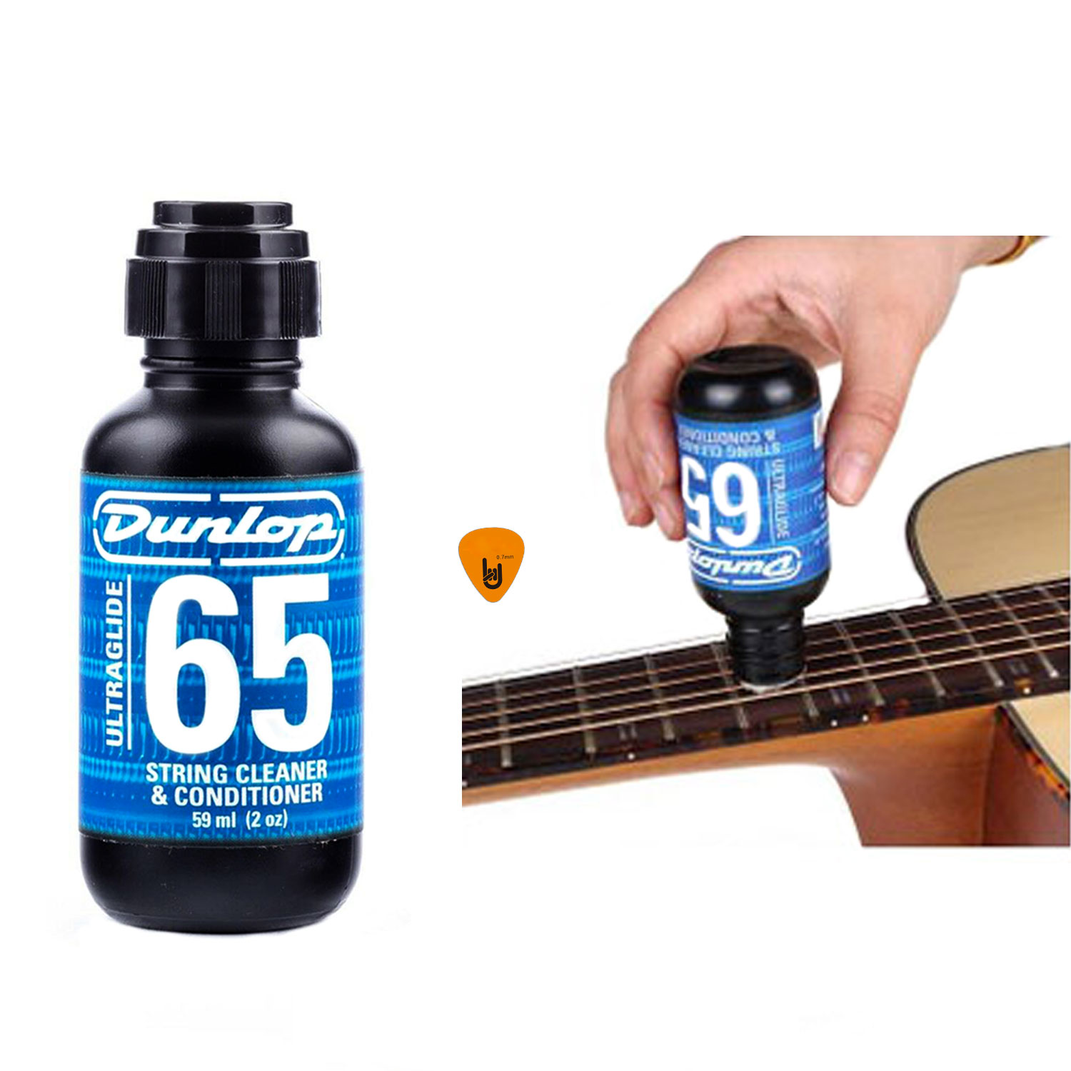 USA Dunlop 6582 Dầu Lau Dây Đàn Guitar Ultraglide 65 String Cleaner & Conditioner Hàng Chính Hãng - Kèm Móng Gẩy DreamMaker