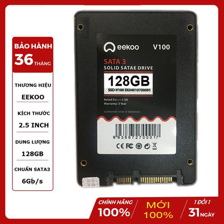 Ổ CỨNG SSD EEKOO-V100 dung lượng 128G hàng chính hãng