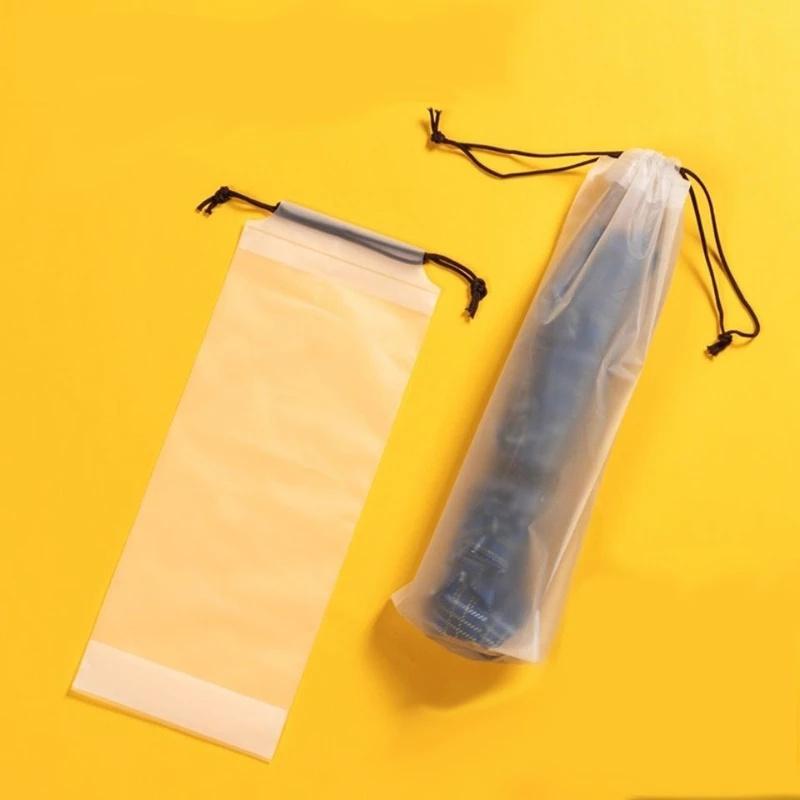 1 Túi Đựng Dù Bằng Nhựa EVA Trong Suốt Có Dây Rút Chống Thấm Nước Tiện Dụng