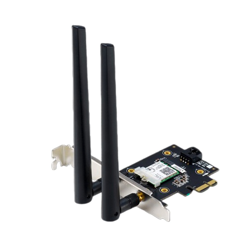 Card Mạng Không Dây Wifi Asus PCE-AX3000 (Tray Không Hộp)  WiFi 6 (802.11ax) Băng Tần Kép Bluetooth 5.0 Bảo Mật Mạng WPA3 OFDMA MU-MIMO - Hàng Chính Hãng