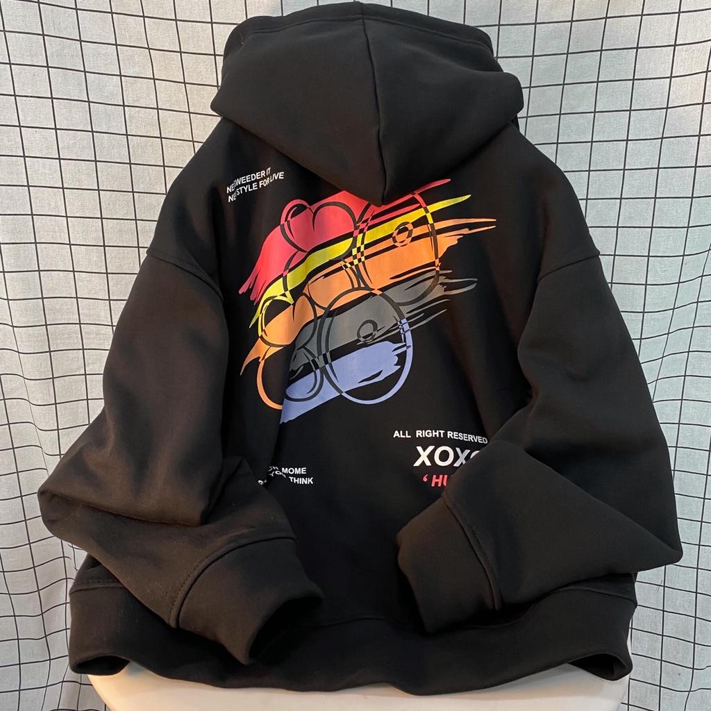 Áo Khoác Hoodie Zip XOXO Form Rộng Vải Nỉ Bông Tay Dài Phong Cách Trẻ Trung Nam Nữ Unisex (Ảnh Thật/ Có Sẵn)