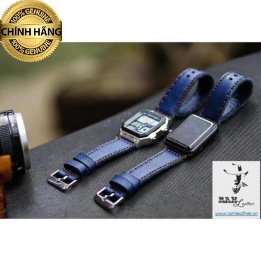 DÂY ĐỒNG HỒ DA BÒ THẬT XANH NAVY – RAM CLASSIC 1958 CHÍNH HÃNG