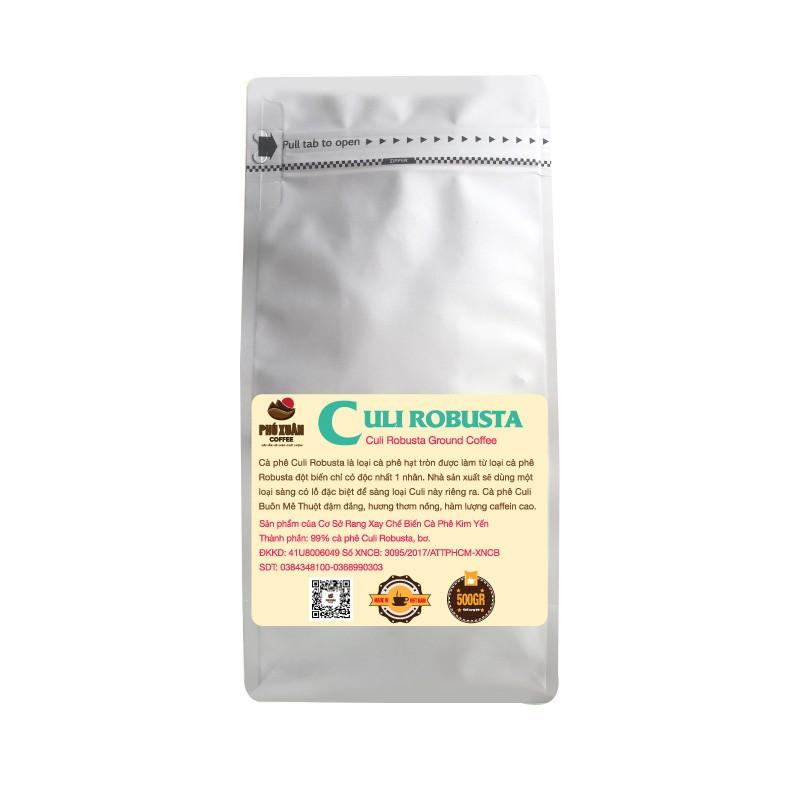 500gr Cà phê Culi Robusta Phú Xuân Coffee - Cà phê bột rang xay pha phin