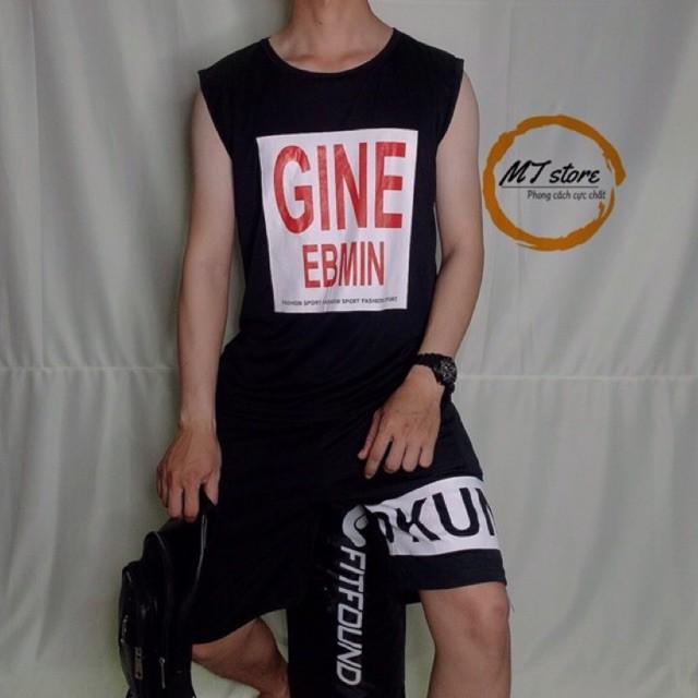 Sét Bộ Thể Thao Ba Lỗ Cá Tính GINE Dành Cho Nam Và Nữ Có 2 Size M Dưới 55kg L Dưới 70kg