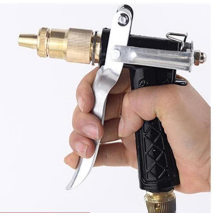 Bộ dây và vòi xịt tăng áp lực nước 300% rửa xe tưới cây 236498 - dây trắng TL