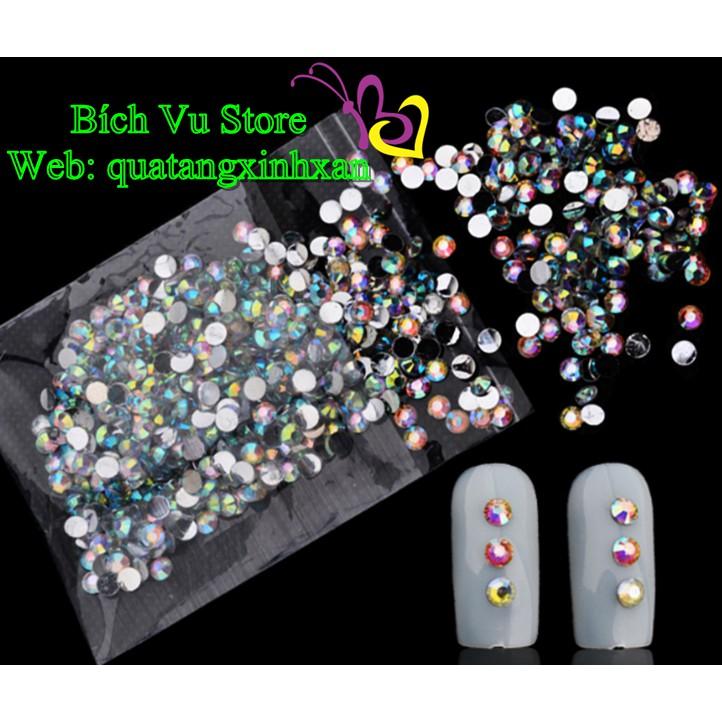 100 viên đá nhựa ngũ sắc SS16