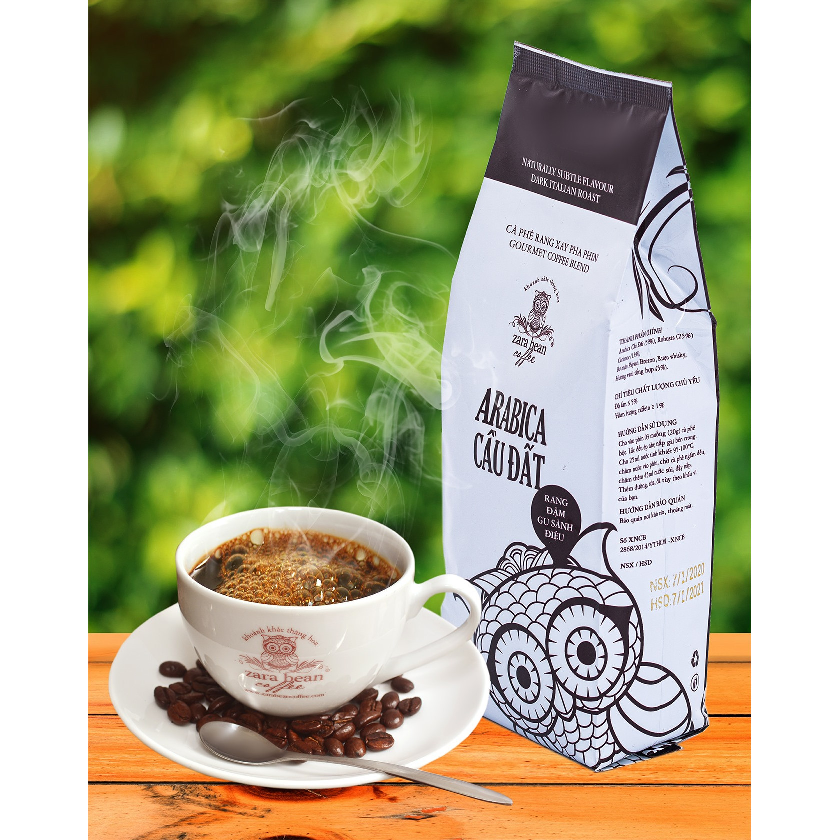 Cà phê pha phin Arabica Cầu Đất