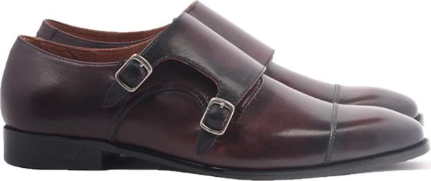 Giày Tây Nam Công Sở Khoá Cài Banuli  Da Bê Italian Double Monk Strap H1DS3 (Da Veg Itali Mềm Dẻo, Đế Siêu nhẹ, Bảo Hành Trọn Đời)