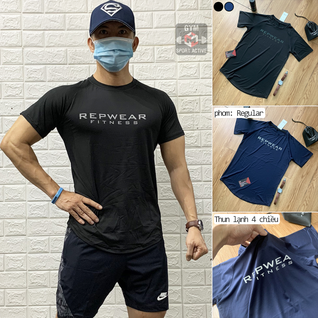 Áo Thun nam thể thao áo thun tập gym nam vạt bầu phom ôm nhẹ tôn dáng trẻ trung t shirt repwear Fitness thun lạnh 4 chiều