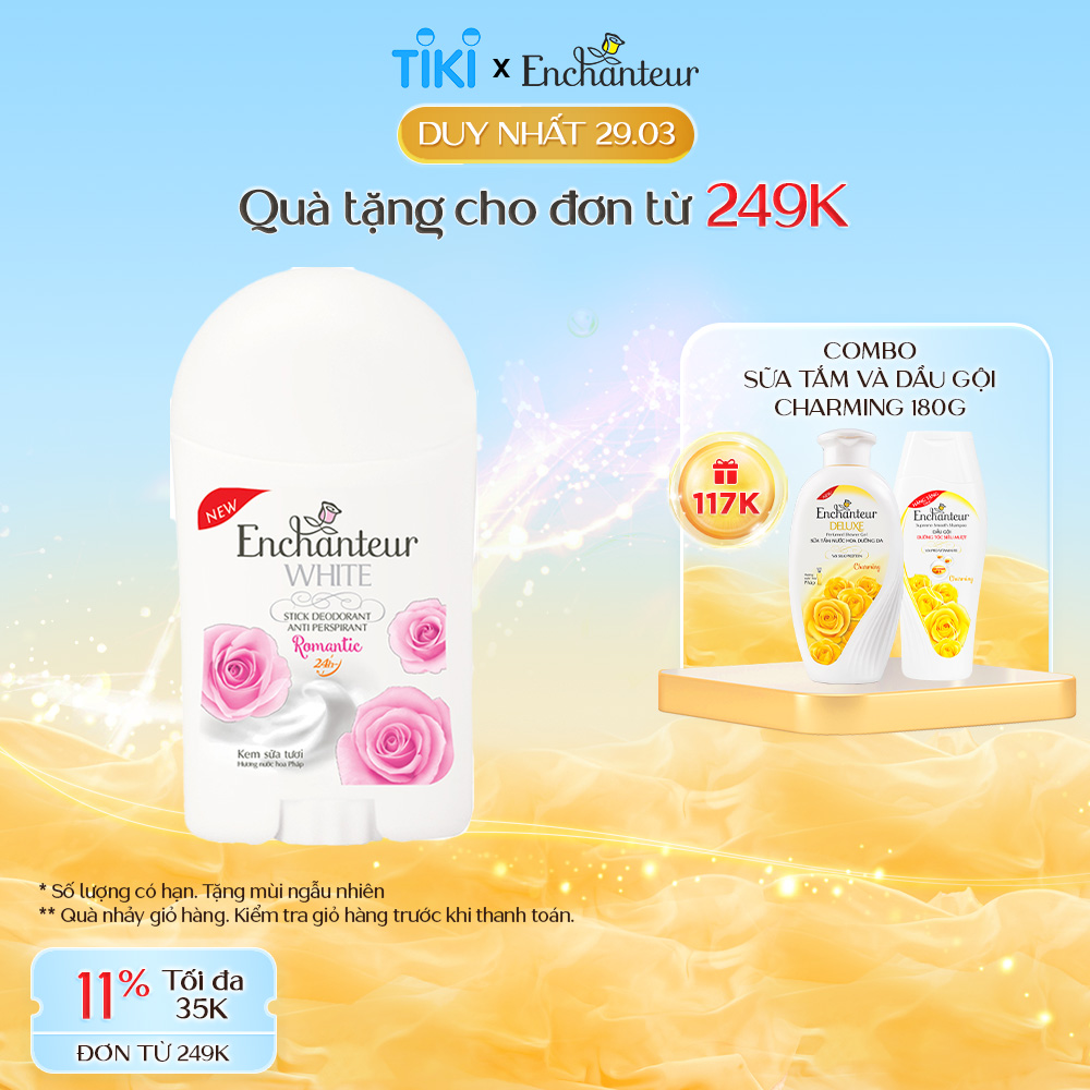 Sáp Khử Mùi Trắng Da Enchanteur Romantic 40gr