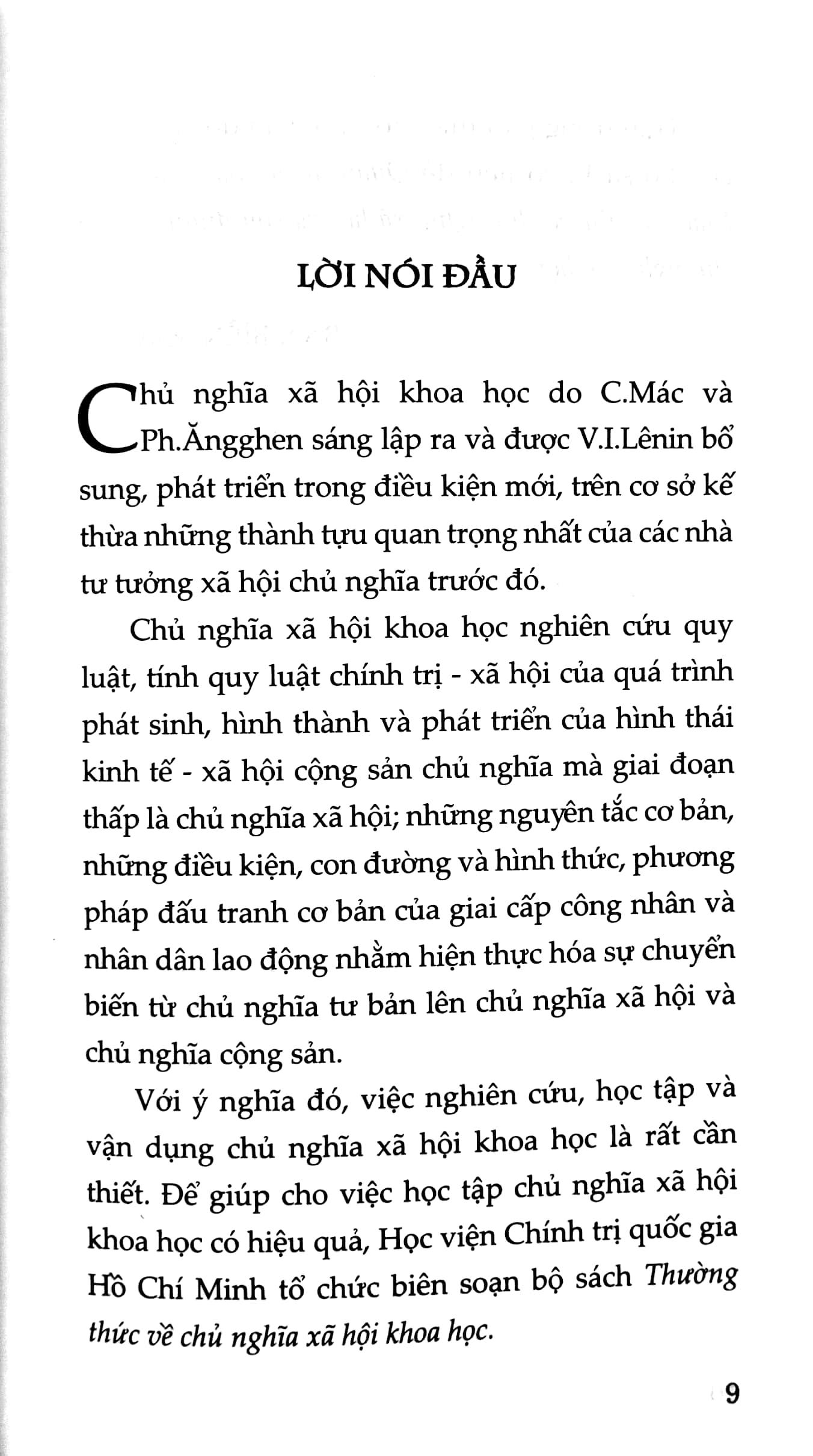 Thường Thức Về Chủ Nghĩa Xã Hội Khoa Học - Quyển 1: Quan Điểm Của Chủ Nghĩa Mác-Lênin Về Chủ Nghĩa Xã Hội Và Con Đường Đi Lên Của Chủ Nghĩa Xã Hội