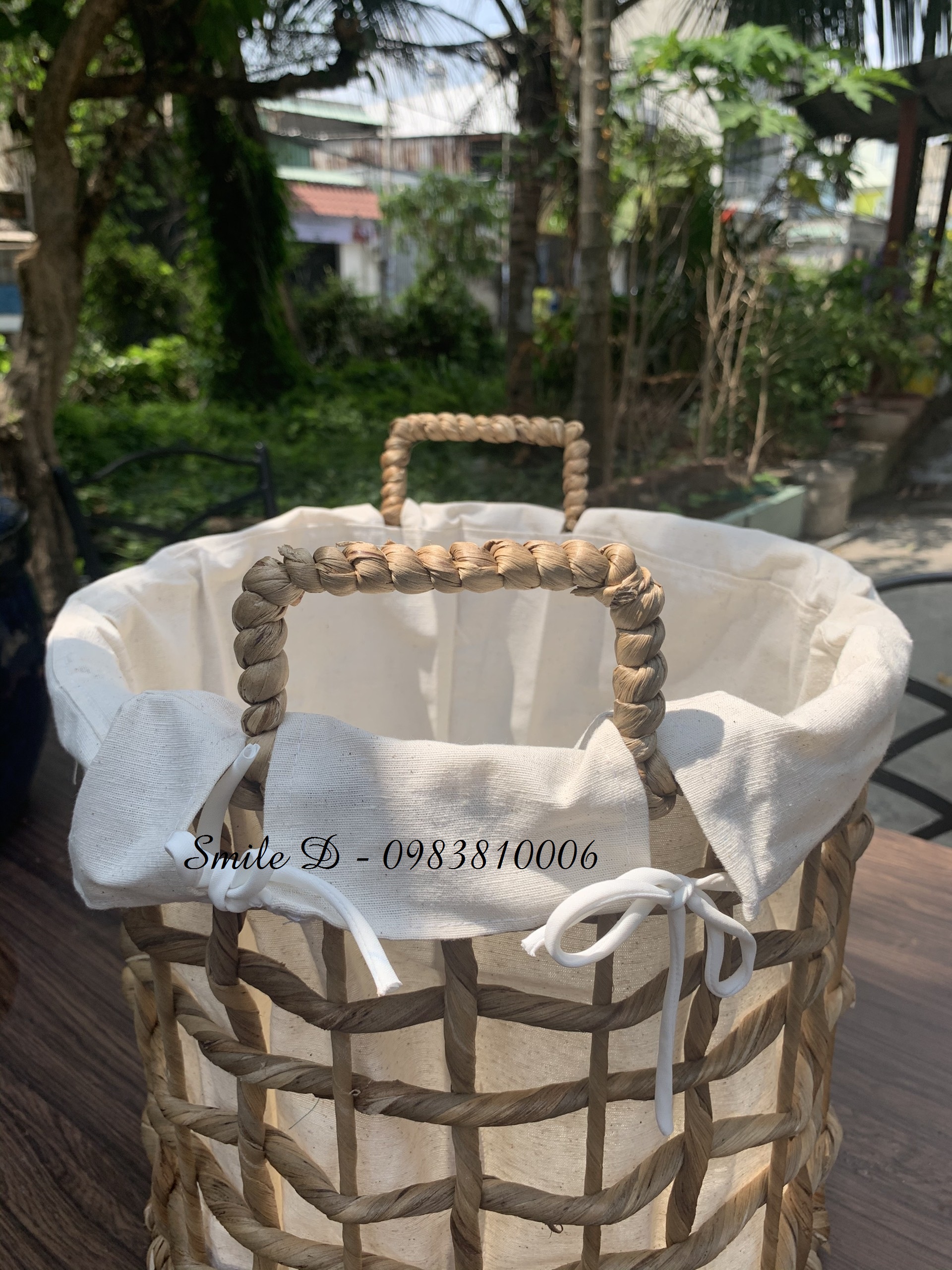 Sọt lục bình đựng đồ đa năng Smile Decor đan hở