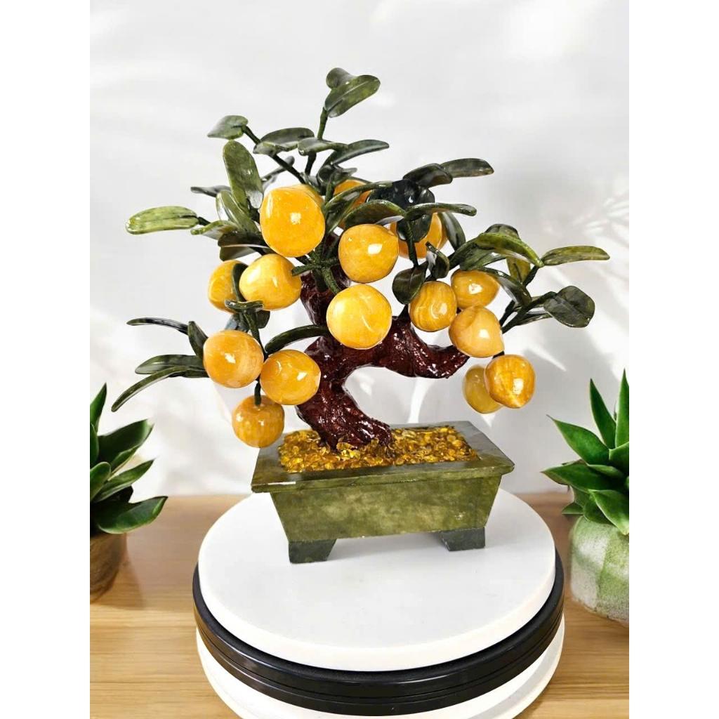 Cây Đào đá phong thủy Rồng Việt, cây đào đặt bàn làm việc, ban thờ thần tài, tặng tân gia