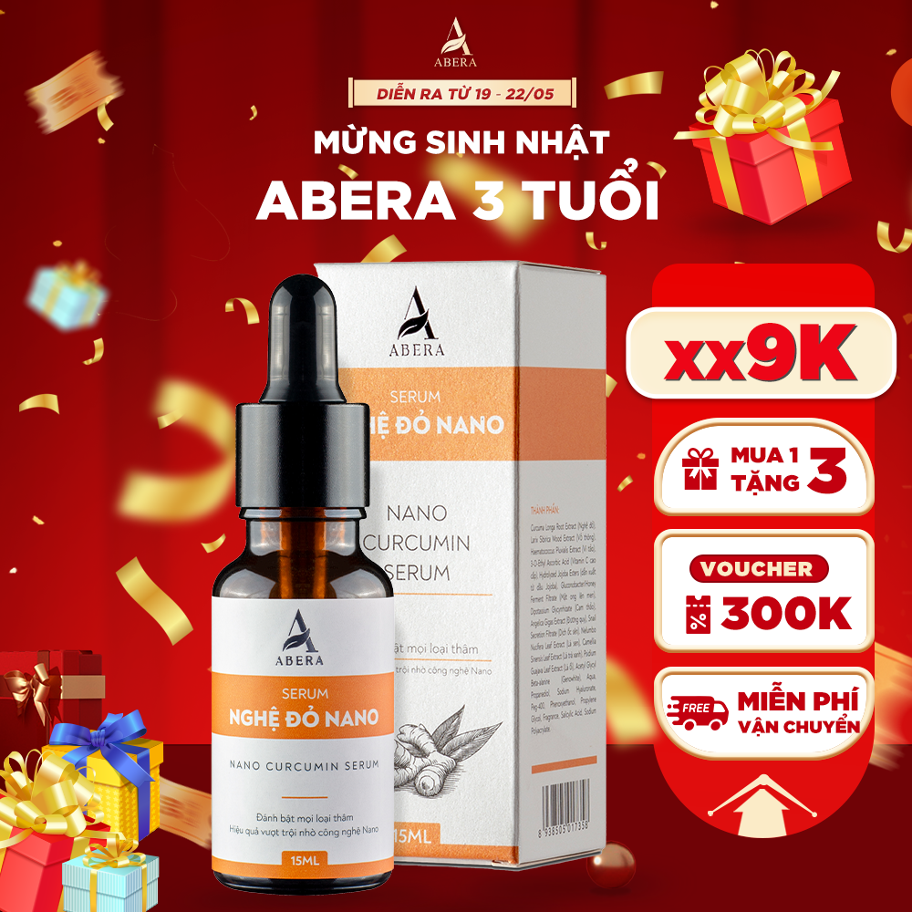 Serum Nghệ Đỏ Nano ABERA - Đánh bật mọi loại thâm