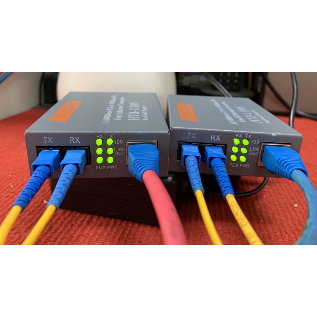 Bộ chuyển đổi quang điện Netlink 1 sợi tốc độ 10/100Mb Single Fiber HTB-3100/AB - Hàng nhập khẩu