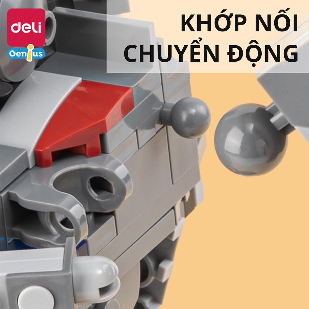Bộ Đồ Chơi Lắp Ghép Robot Biến Hình Deli - Mô Hình Chiến Hạm, Trực Thăng, Xe Tăng Cao Cấp Cho Bé Thỏa Sức Sáng Tạo - YP118 YP119 YP220