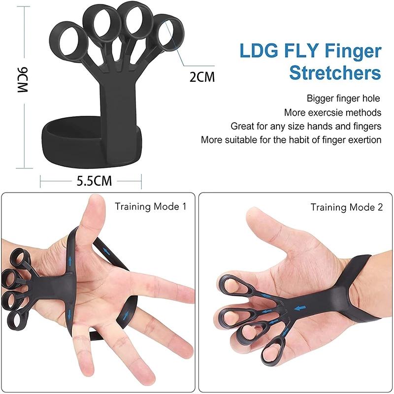Silicone GRIP Thiết bị tập thể dục ngón tay Viêm viêm khớp tay cầm tay tăng cường huấn luyện phục hồi chức năng để giảm đau Color: Gray