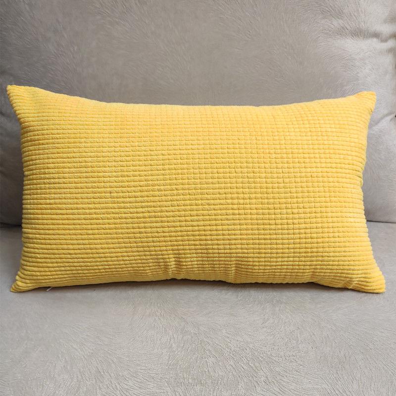 Bắc Âu Màu Bắp Ghế Sofa Nhung Eo Áo Gối Chữ Nhật Ghế Tựa Lưng Lưng Áo Gối Đầu Giường Gối Phóng To Bao