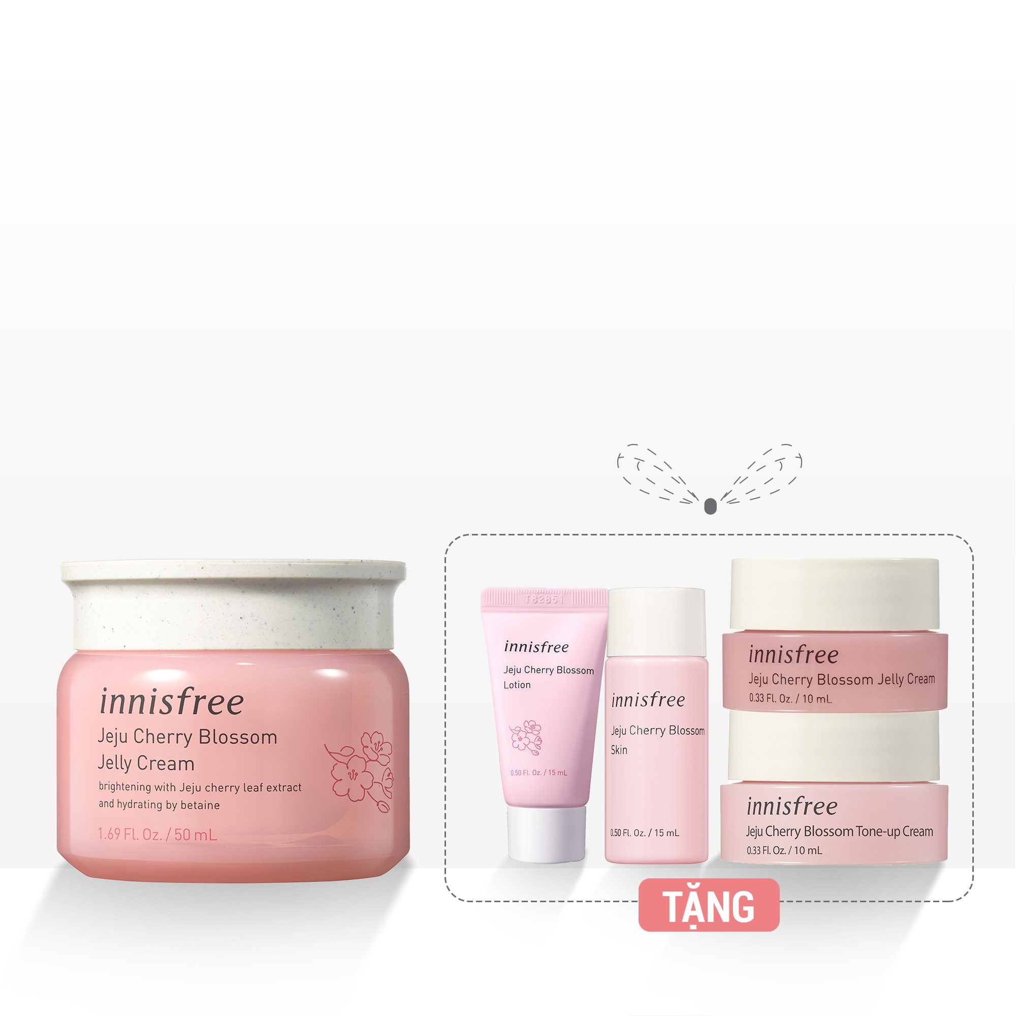 Bộ sản phẩm dưỡng ẩm da từ hoa anh đào đảo Jeju Innisfree Cherry Blossom - 278002196