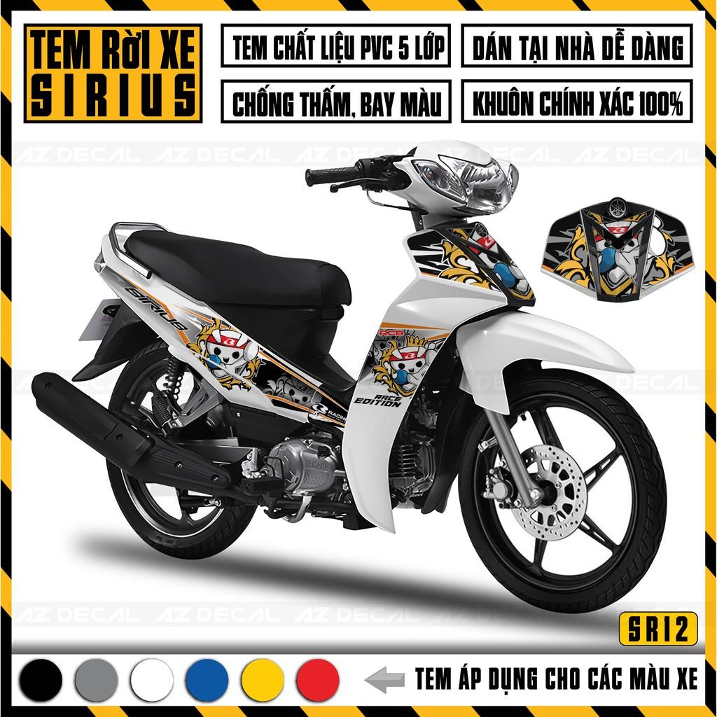 Tem Chế Xe Sirius RC Racing Boy | SR12 | Decal Rời Cắt Khuôn Sẵn Dễ Dán