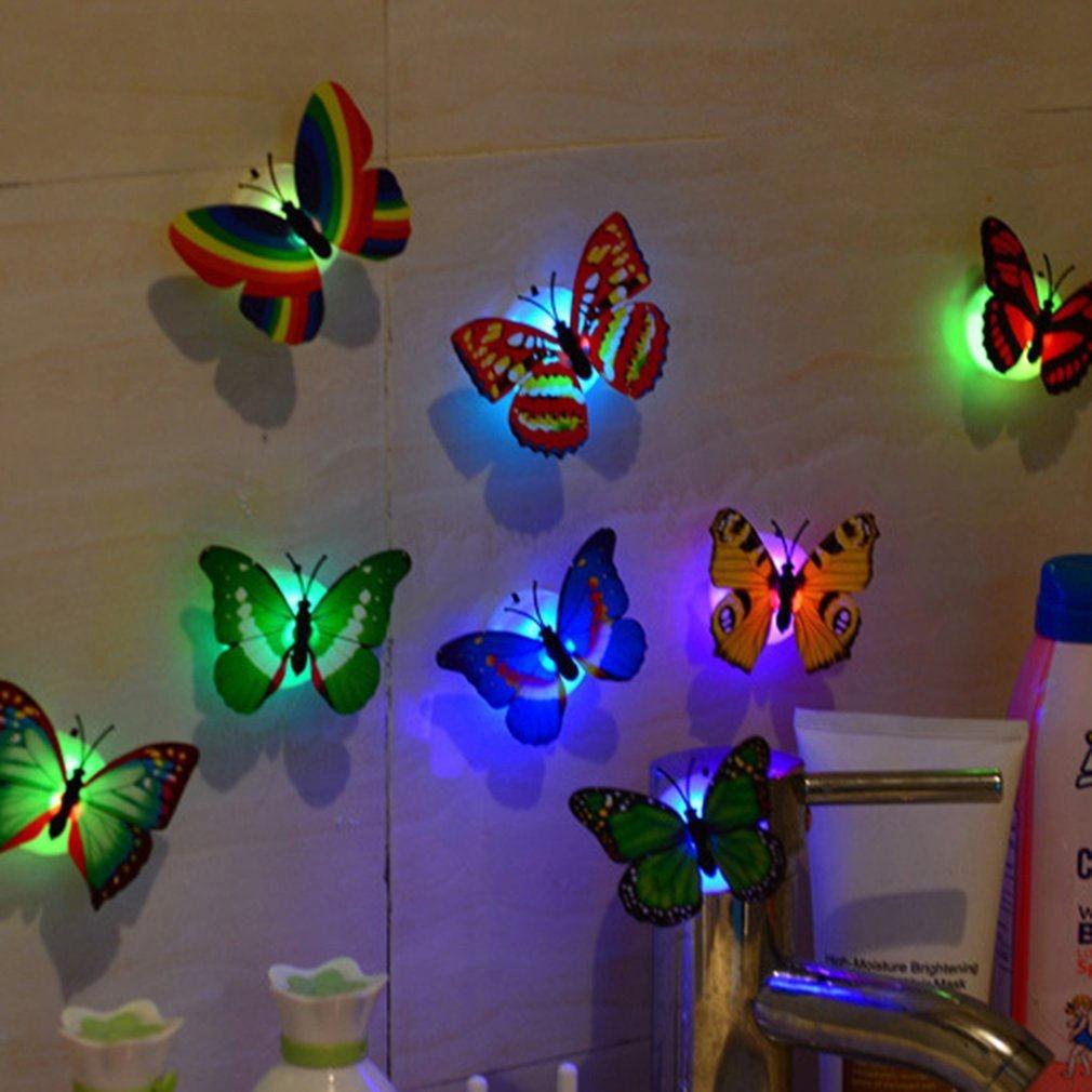 Đèn Led Hình Bướm Nhiều Màu Sắc Gắn Tường Trang Trí(10 cài đặt)
