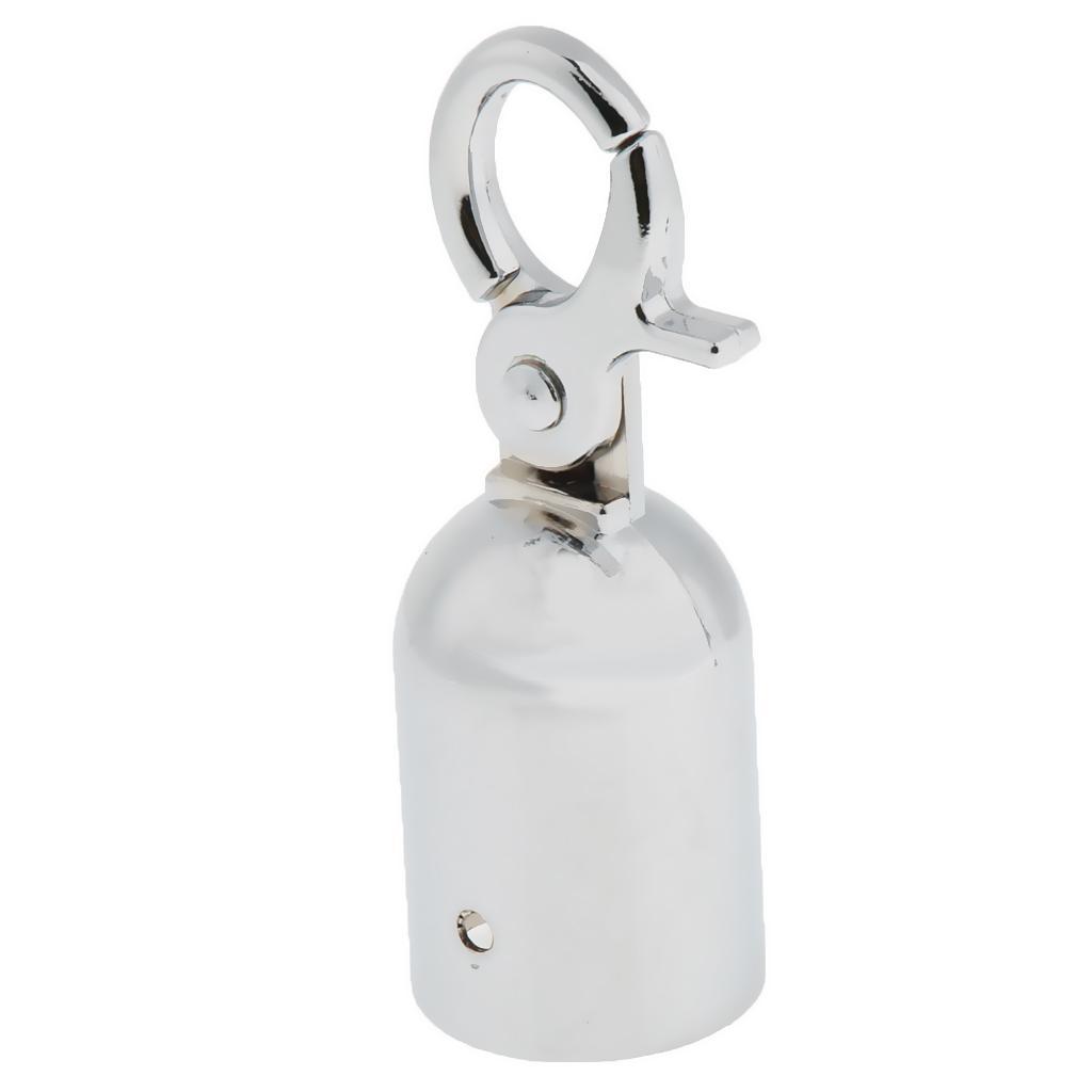 12Pcs Rope Barrier End Stopper Cord End Caps With Hook 2.5cm Silver