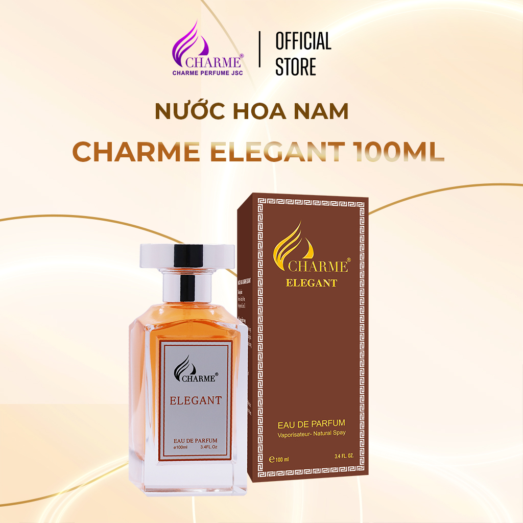 Nước hoa nam lưu hương lâu, Charme Elegant, hương biển hiện đại và nam tính, dành cho phái mạnh, 100ml