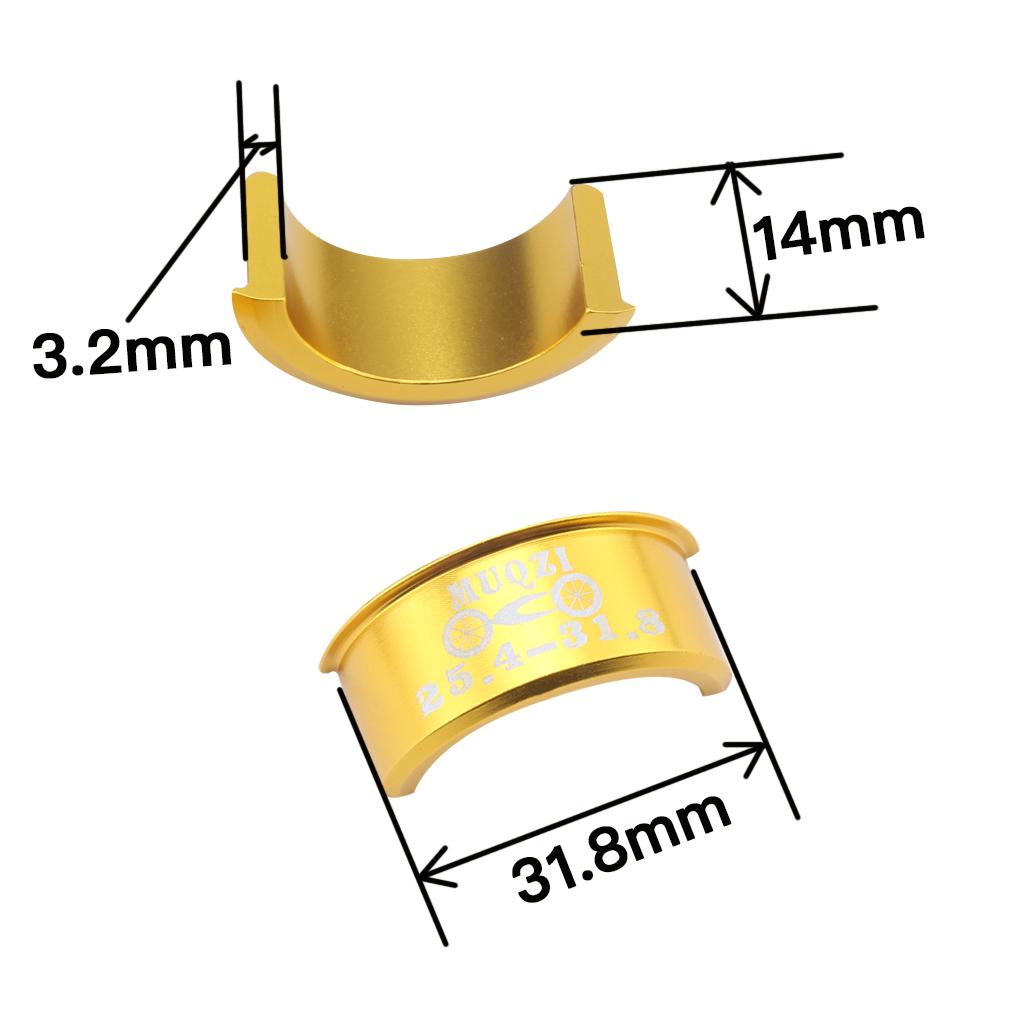 4Pcs Aluminium Alloy Bike Bicycle Handlebar Shim 25.4mm to 31.8mm Reducer Stem Adaptor