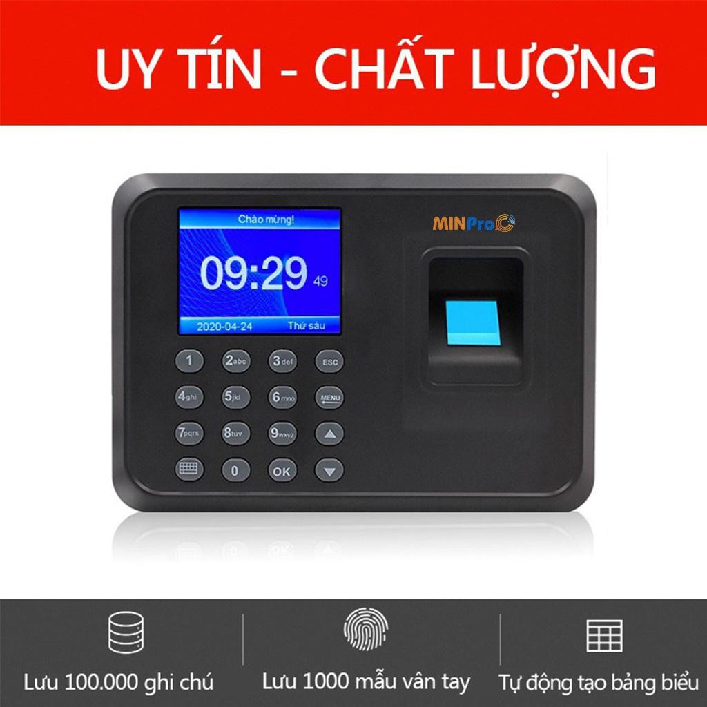 Máy chấm công vân tay MINPRO MF01 quét vân tay thông minh, dữ liệu bảo mật cao