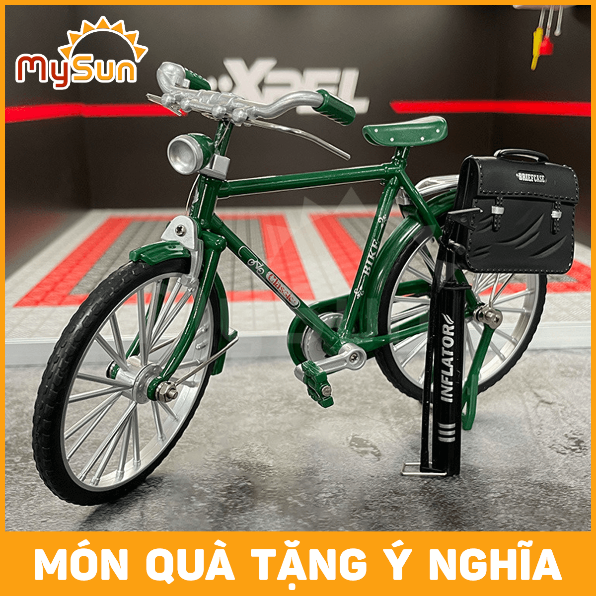 Mô hình xe đạp mini kim loại đồ chơi cho bé giá rẻ tỷ lệ 1:10 MySun