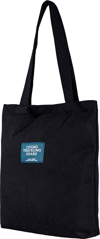 Túi Vải Tote Đeo Vai Living Đen XinhStore