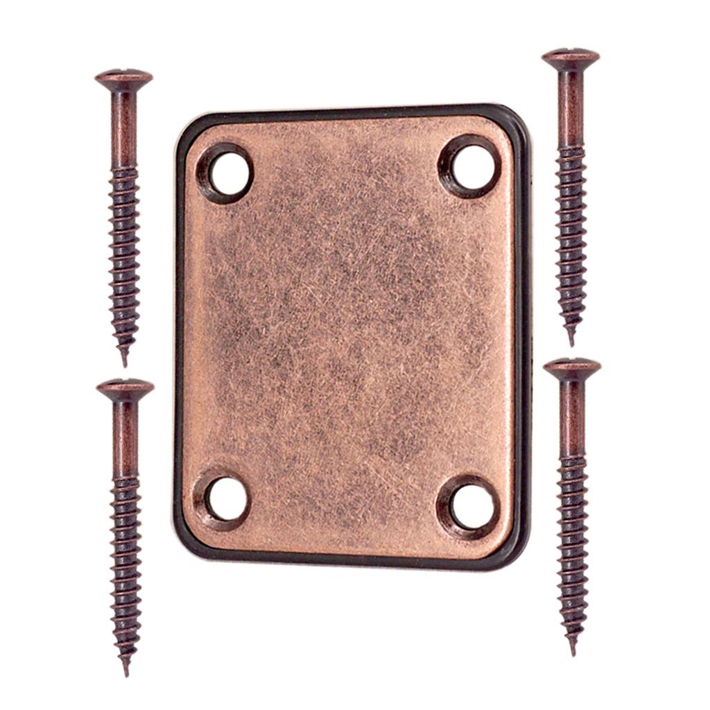 Guitar Bass Điện Cổ Đĩa Cổ Đĩa với Ốc Vít-Đồng Đỏ