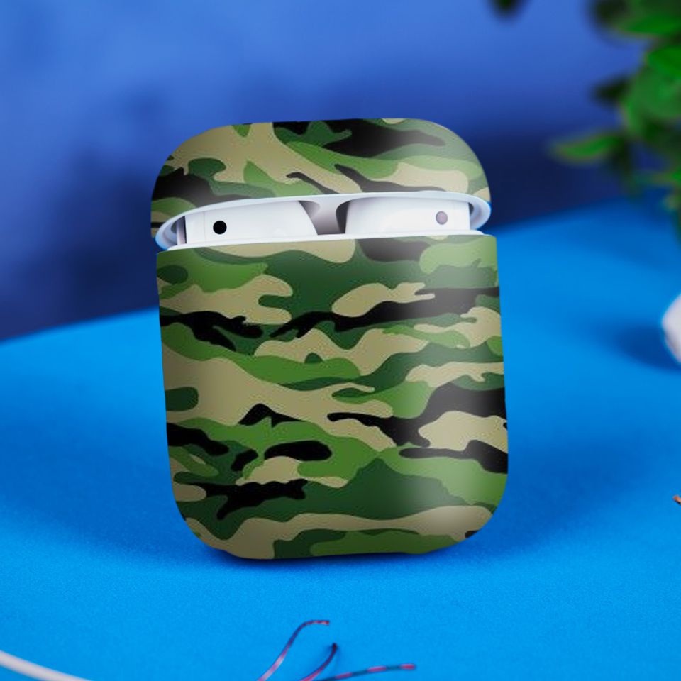 Miếng dán skin chống bẩn cho tai nghe AirPods in hình Rằn ri - RZi002 (bản không dây 1 và 2)