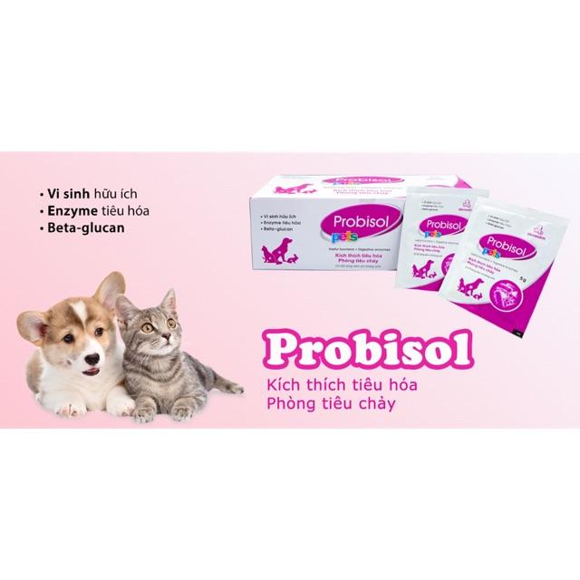 Probisol Men Tiêu Hóa, Vi sinh kích thích tiêu hoá và phòng tiêu chảy cho Chó Mèo gói 5g