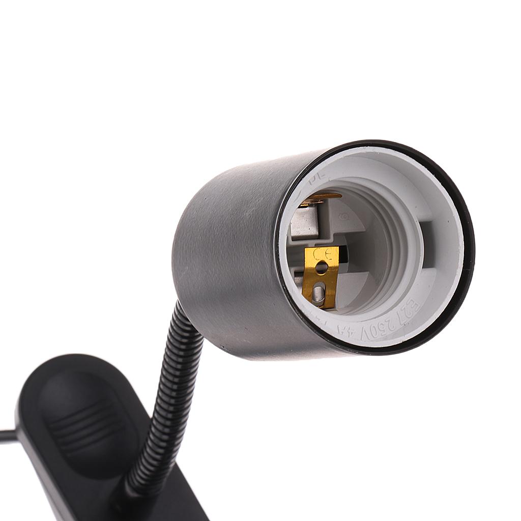 Flexible UK Plug Reptile   Heating Light UVA UVB Bulb Lamp Holder E27 Base with on.off Switch, Terrarium Vivarium Mounted